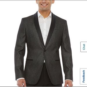 JF J.Ferrar Mens Stretch Slim Fit Tuxedo Jacket